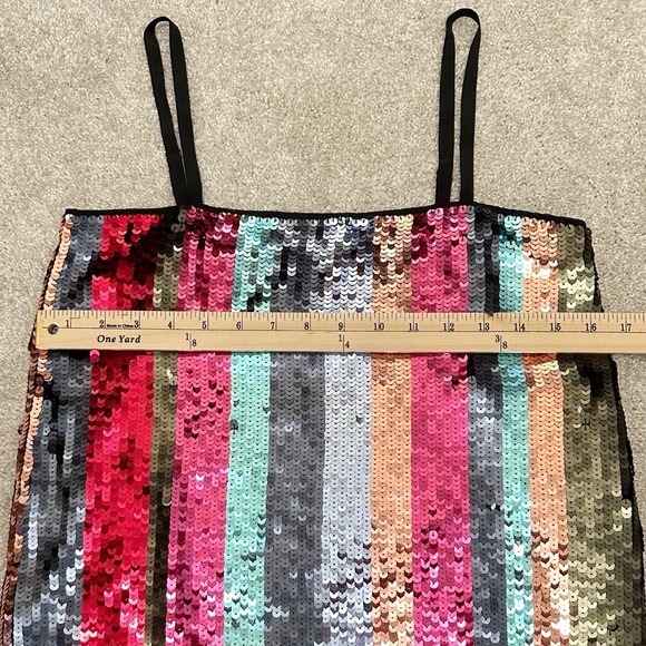 Tanya Taylor Sequin Shift Dress - Size 0 - NWOT - Erykah Dress in Sunset Multi - Picture 10 of 16